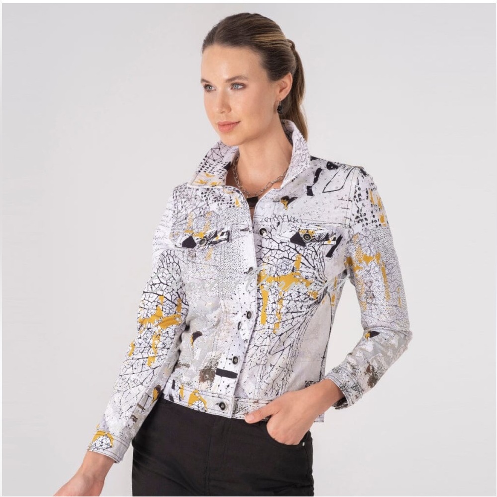 Simply Art By Dolcezza Buttoned Bomber Jacket Hyd… - image 8